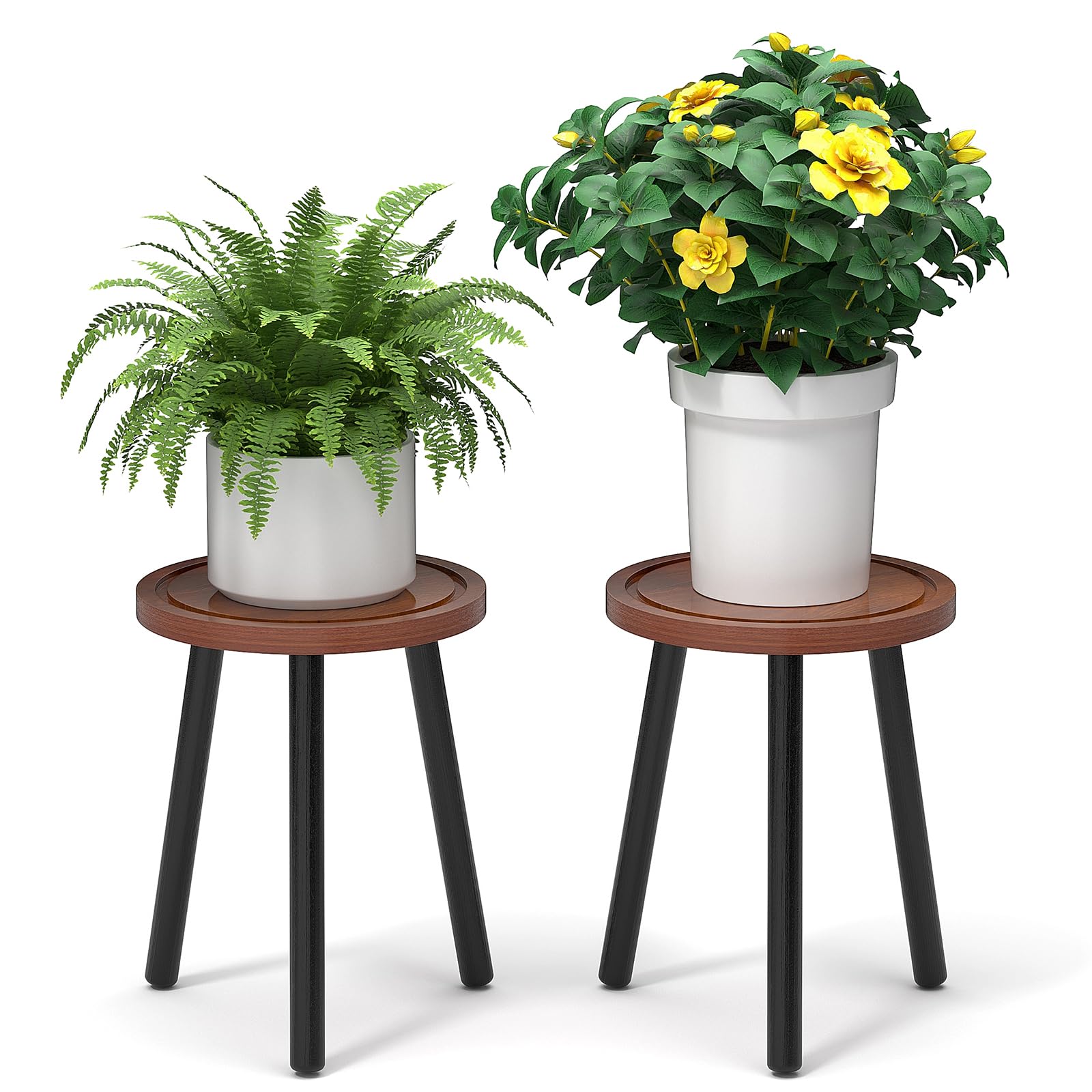 Amazon.com : Vecxoty 2-Pack Wood Plant Stands Indoor, 16.7